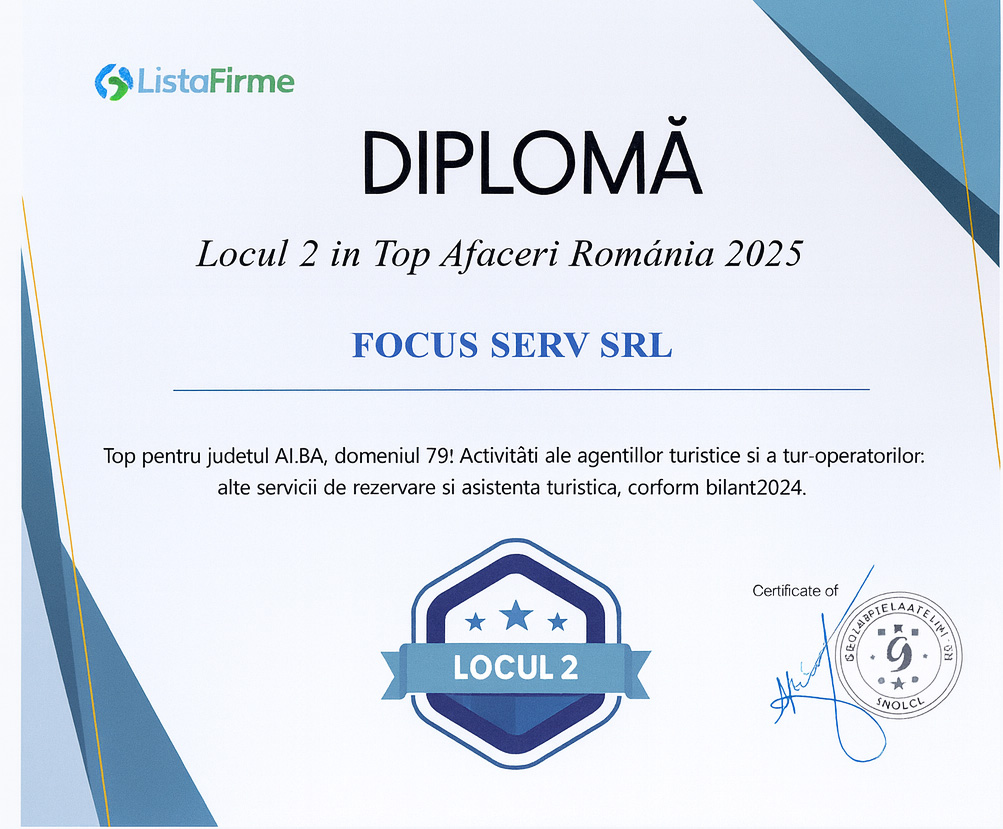 TripMe.ro diploma top afaceri Romania 2025